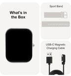(NEW MSRP $39.99) Smartwatch – Bluetooth, Health Tracking & Custom Faces (WHITE)