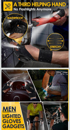 (MSRP $16.99) HANPURE LED Flashlight Gloves – Hands-Free Illumination Gloves
