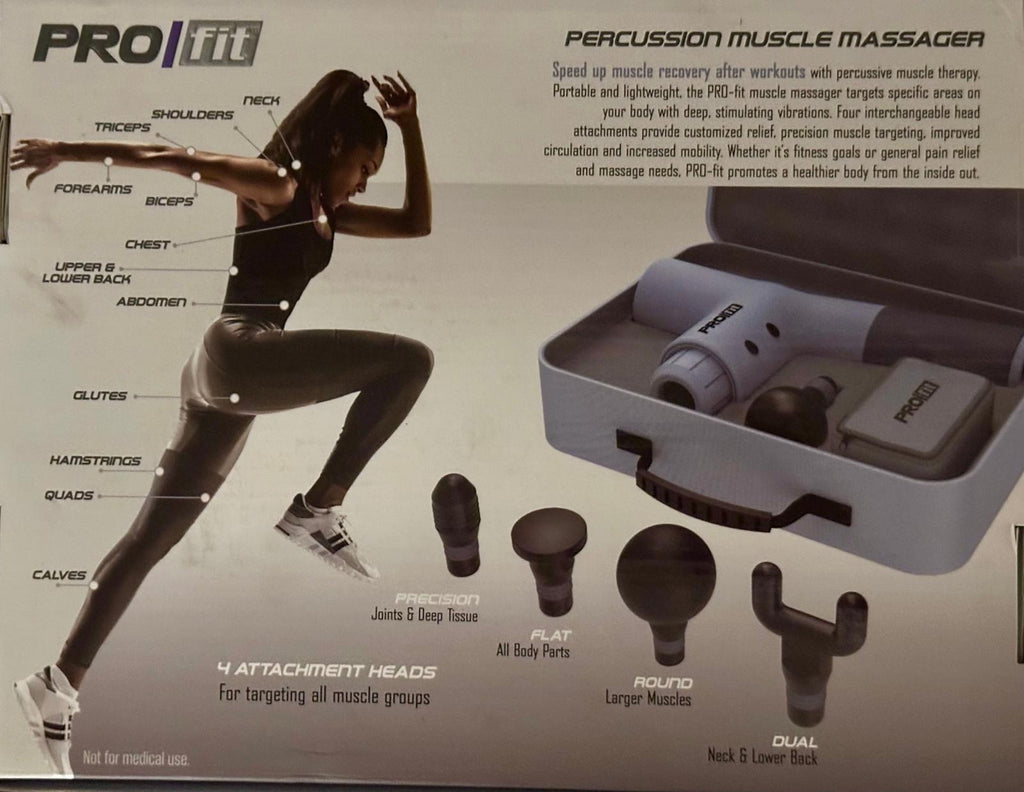(NEW, MSRP $74.99) Percussion Muscle Massager by ProFit - Light Blue