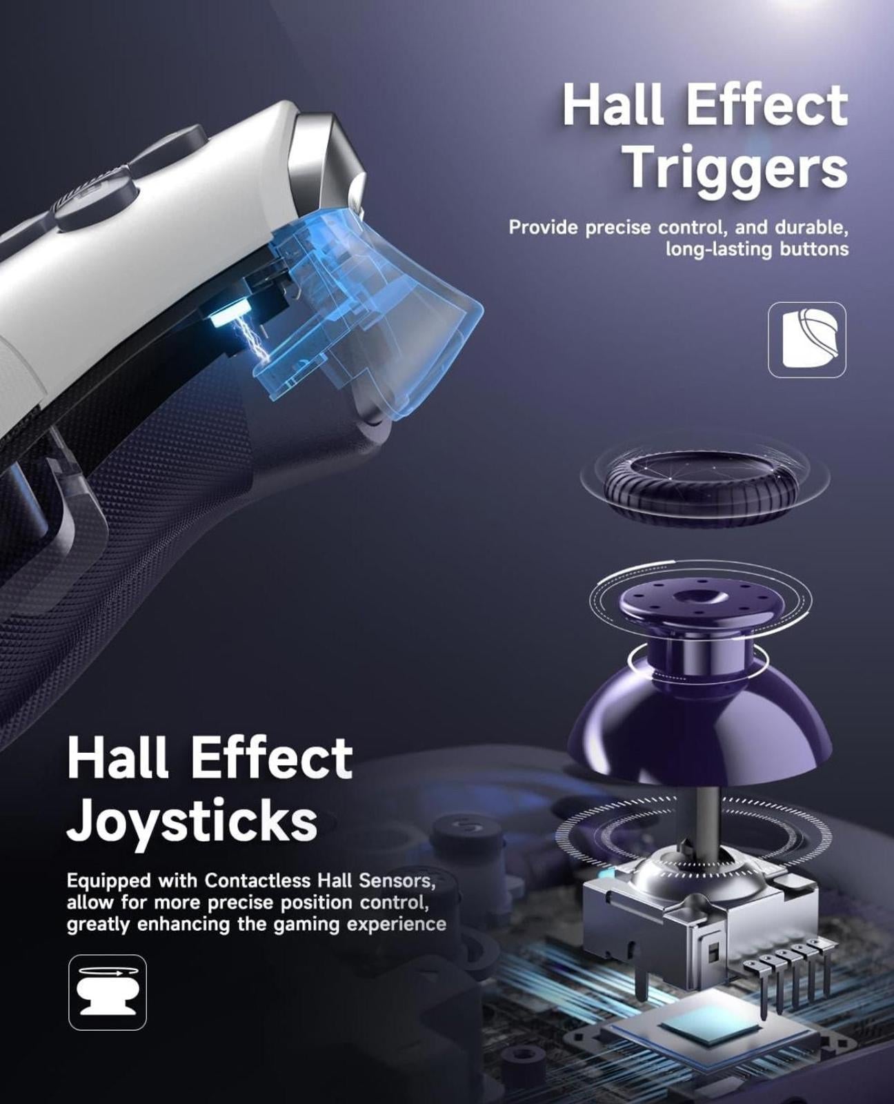 (MSRP $29.99) EasySMX X10 Wireless Controller, Hall Joysticks & Swappable Faces