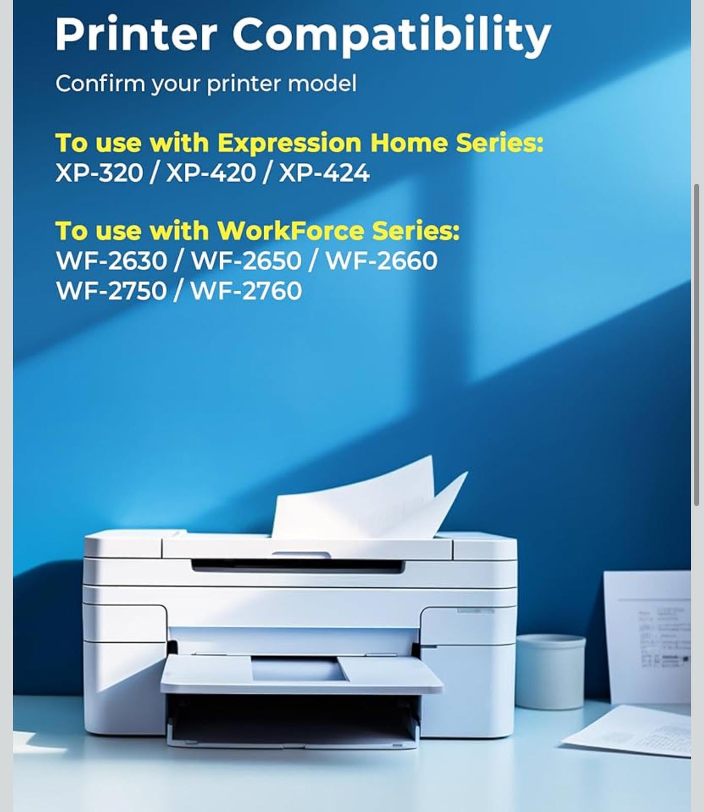 (MSRP 19.99) 220XL Ink Cartridges – Epson Compatible
