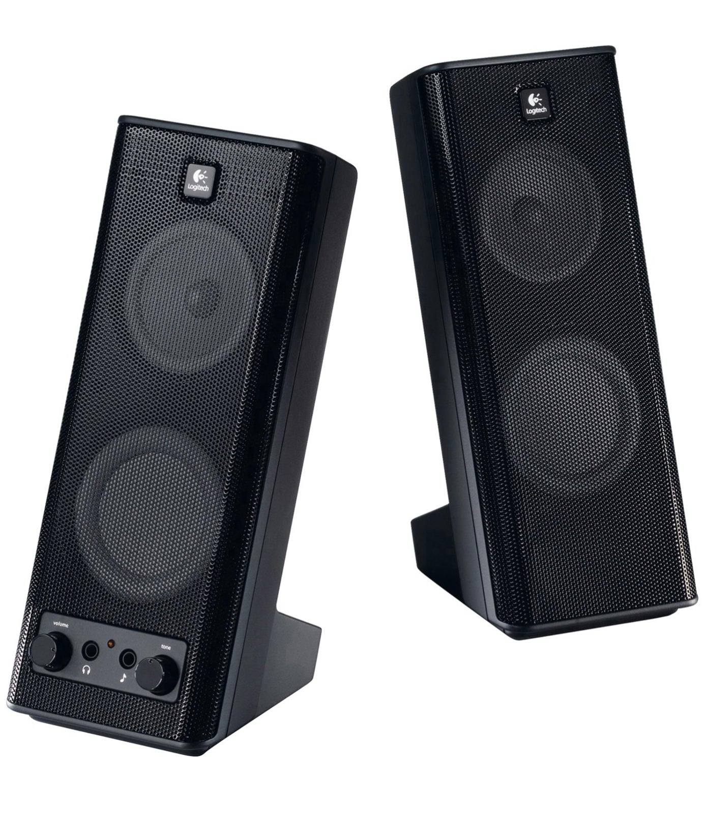 (MSRP $44.99) Logitech X-140 2.0 Stereo Speakers – Clear Audio, Compact Design