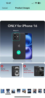 (open box) ESR iPhone 16 Blue Case with Stand, 23FT Military-Grade Protection