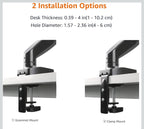 (MSRP $39.99) Amazon Basics Gas Spring Single Monitor Arm Fits up to 27” Screens