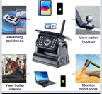 (NEW MSRP $89.99) Wireless Solar Backup Camera V7 –Magnetic Mount, WiFi HD 1080P