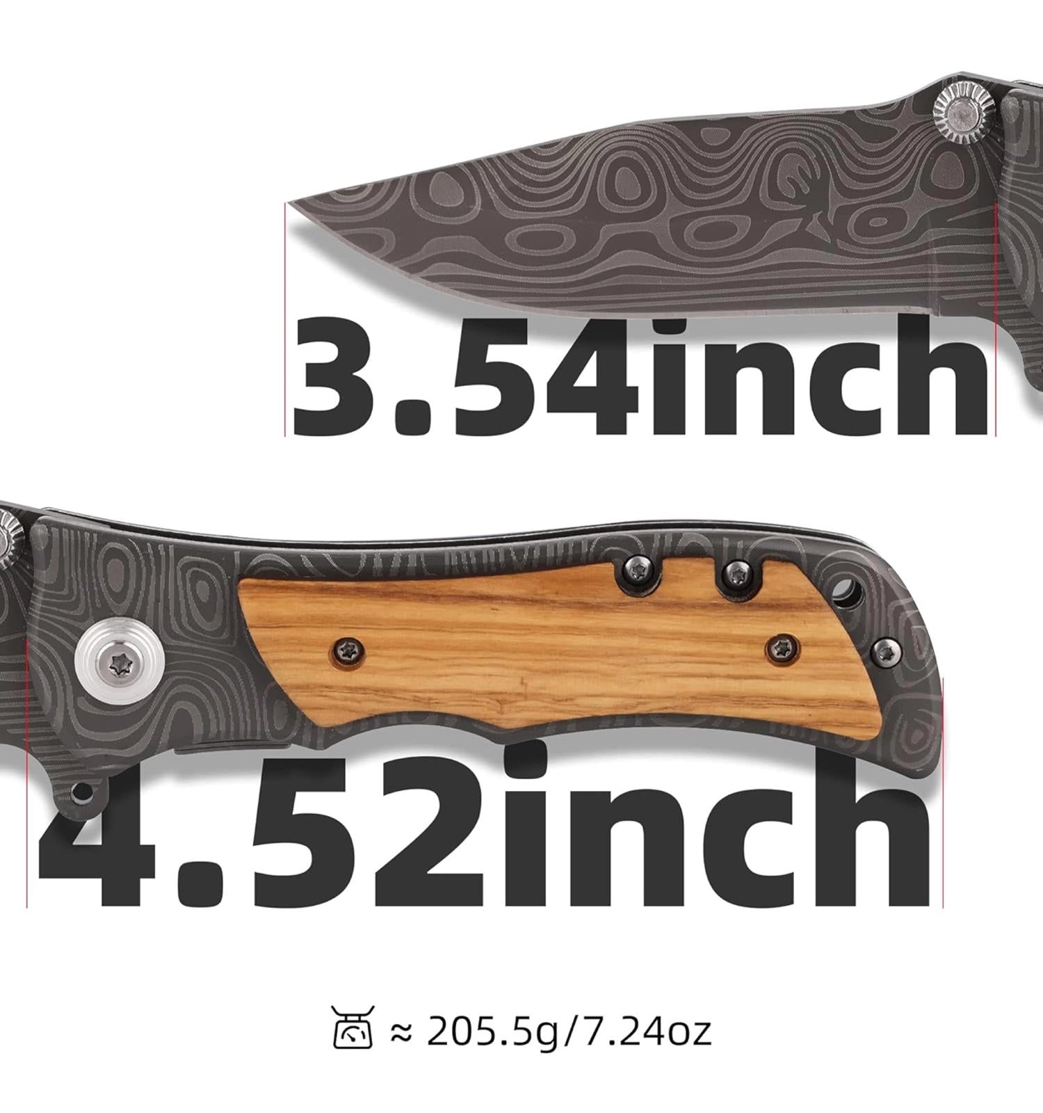 (MSRP $24.99)  Wooden‑Handle Folding Pocket Knife – Compact EDC Blade 🔪🌳