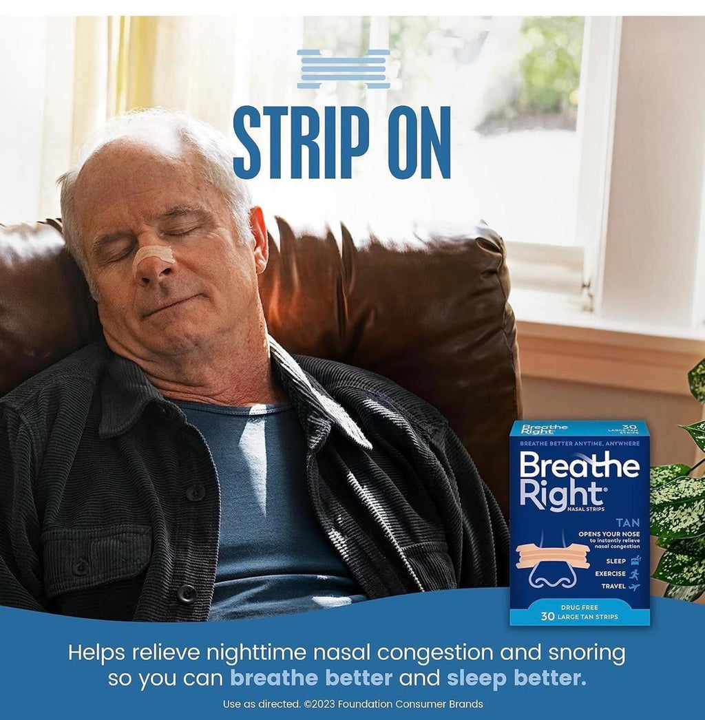 (MSRP $17.43) Breathe Right Original Nose Strips to Reduce Snoring