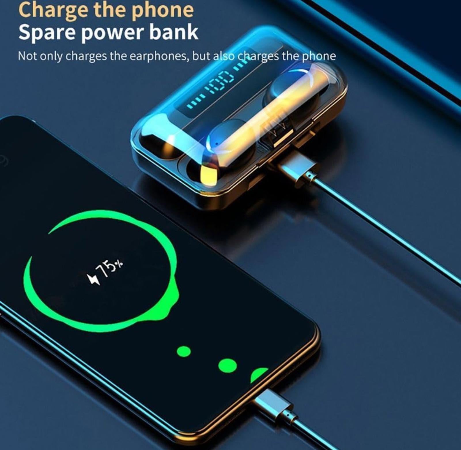 (NEW $22.99) Wireless Earbuds with Charging Power Bank Case