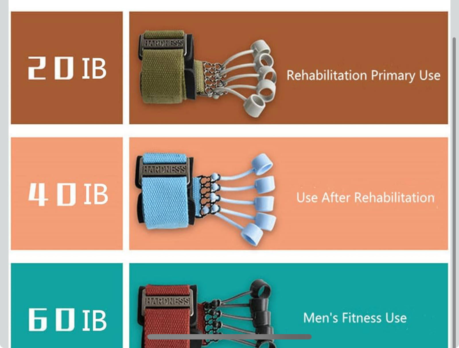 (NEW MSRP $24.99)  Finger & Hand Strengthener Kit – Multi‐Band Exerciser