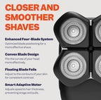 (MSRP $89.95) Freebird FlexSeries Pro Head & Body Shaver – Wet/Dry, Rechargeable