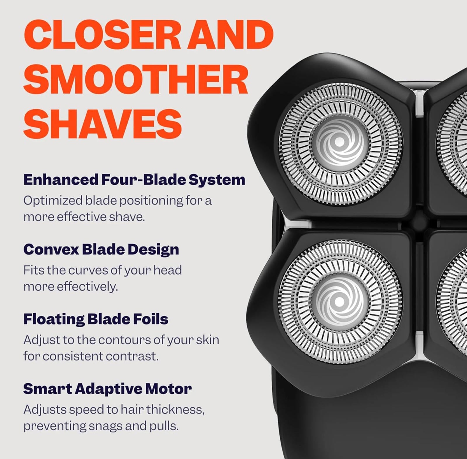 (MSRP $89.95) Freebird FlexSeries Pro Head & Body Shaver – Wet/Dry, Rechargeable