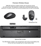(NEW MSRP $21.99) Wireless Silent Cordless Keyboard Mouse Combo