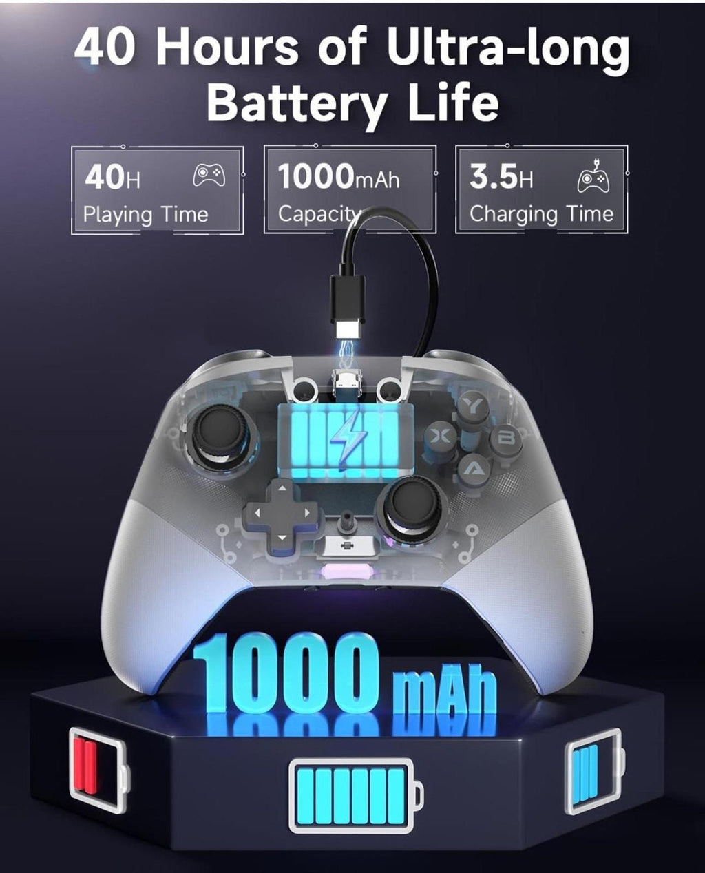 (MSRP $29.99) EasySMX X10 Wireless Controller, Hall Joysticks & Swappable Faces