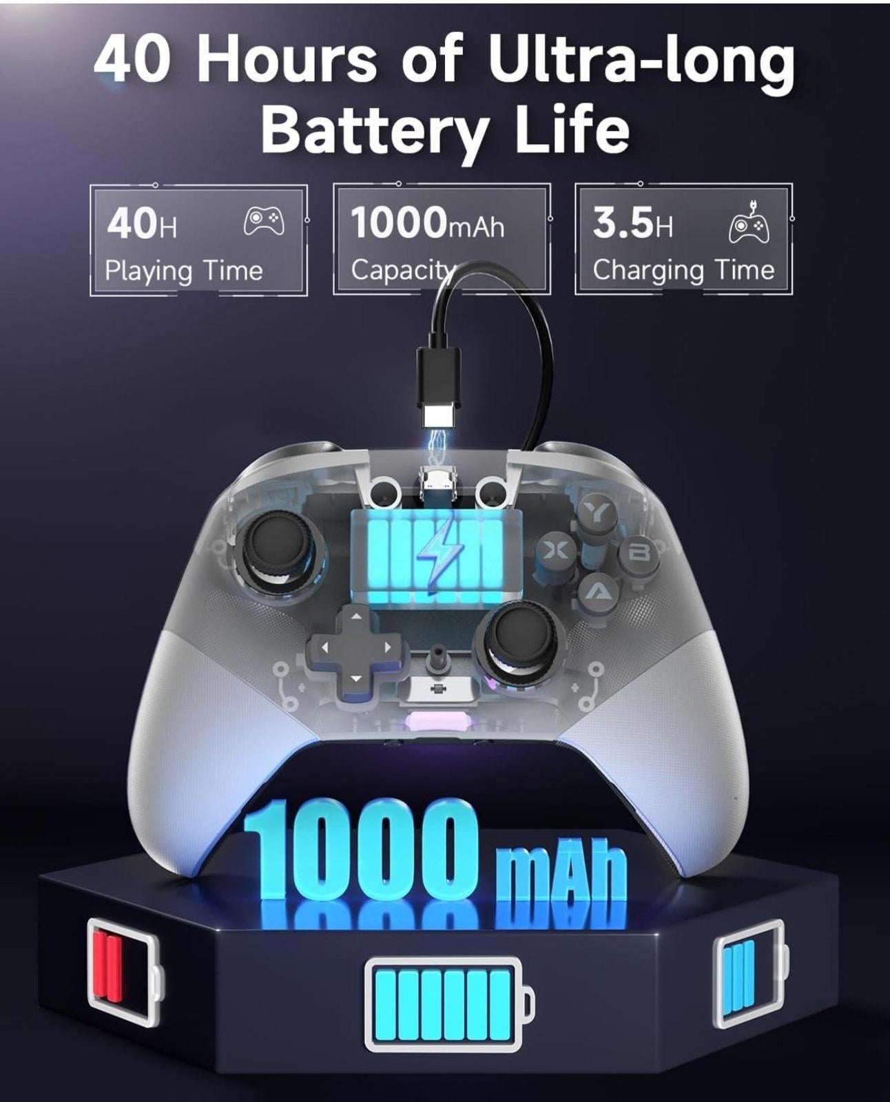 (MSRP $29.99) EasySMX X10 Wireless Controller, Hall Joysticks & Swappable Faces
