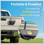 (NEW MSRP $89.99) Wireless Solar Backup Camera V7 –Magnetic Mount, WiFi HD 1080P