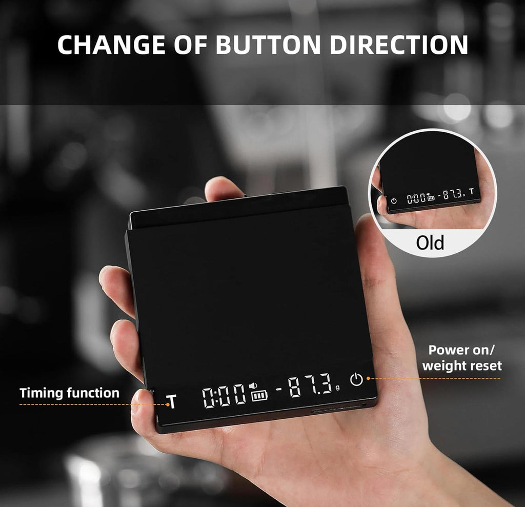 (MSRP $39.99) 3BOMBER Mini Coffee Scale – Rechargeable 0.1g Precision w/Timer