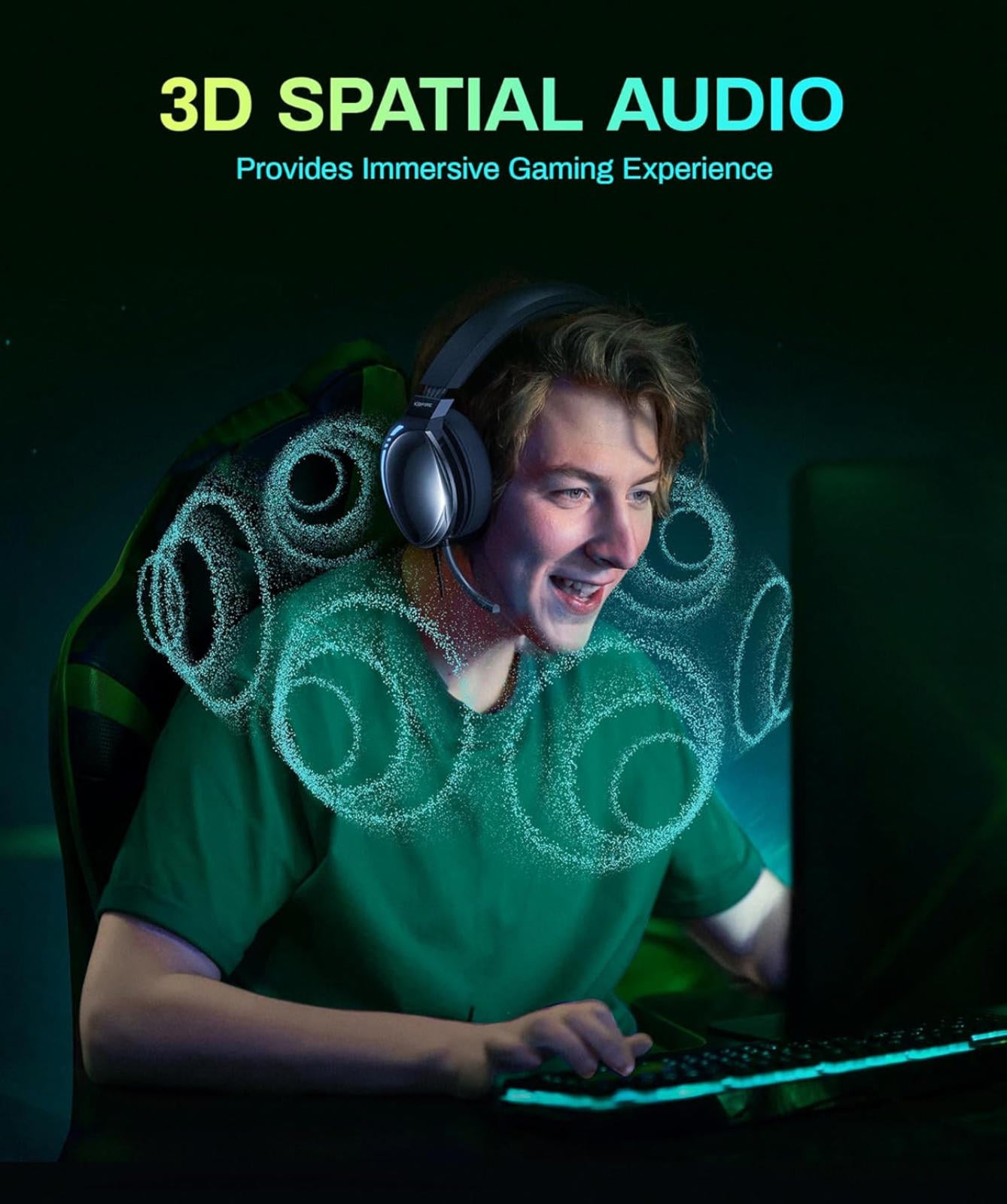(NEW MSRP 39.95) UG‑06 Wireless Gaming Headset 50mm Drivers