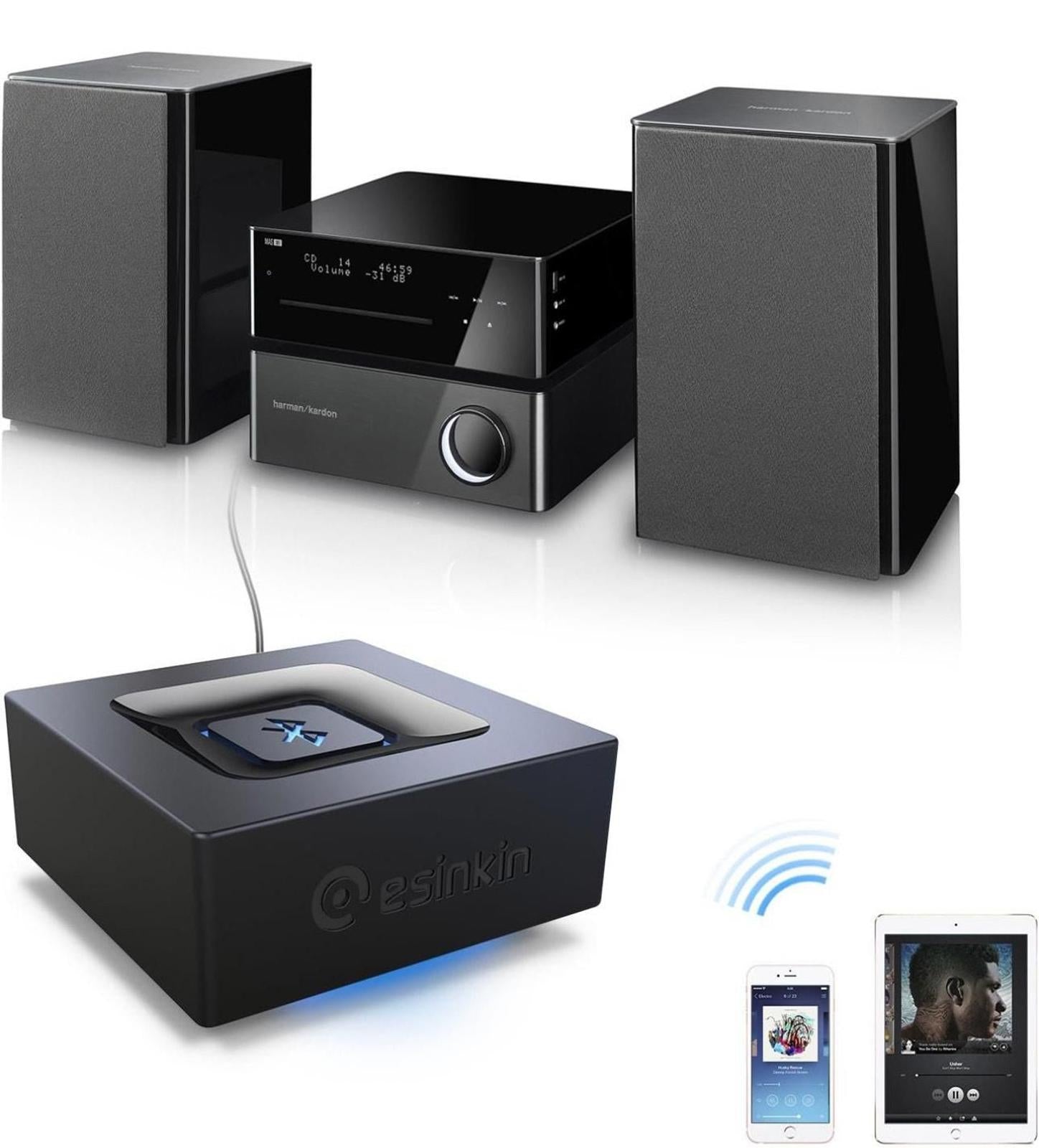 (NEW MSRP $29.99) Bluetooth audio adapter, wireless receiver for phones, tablets
