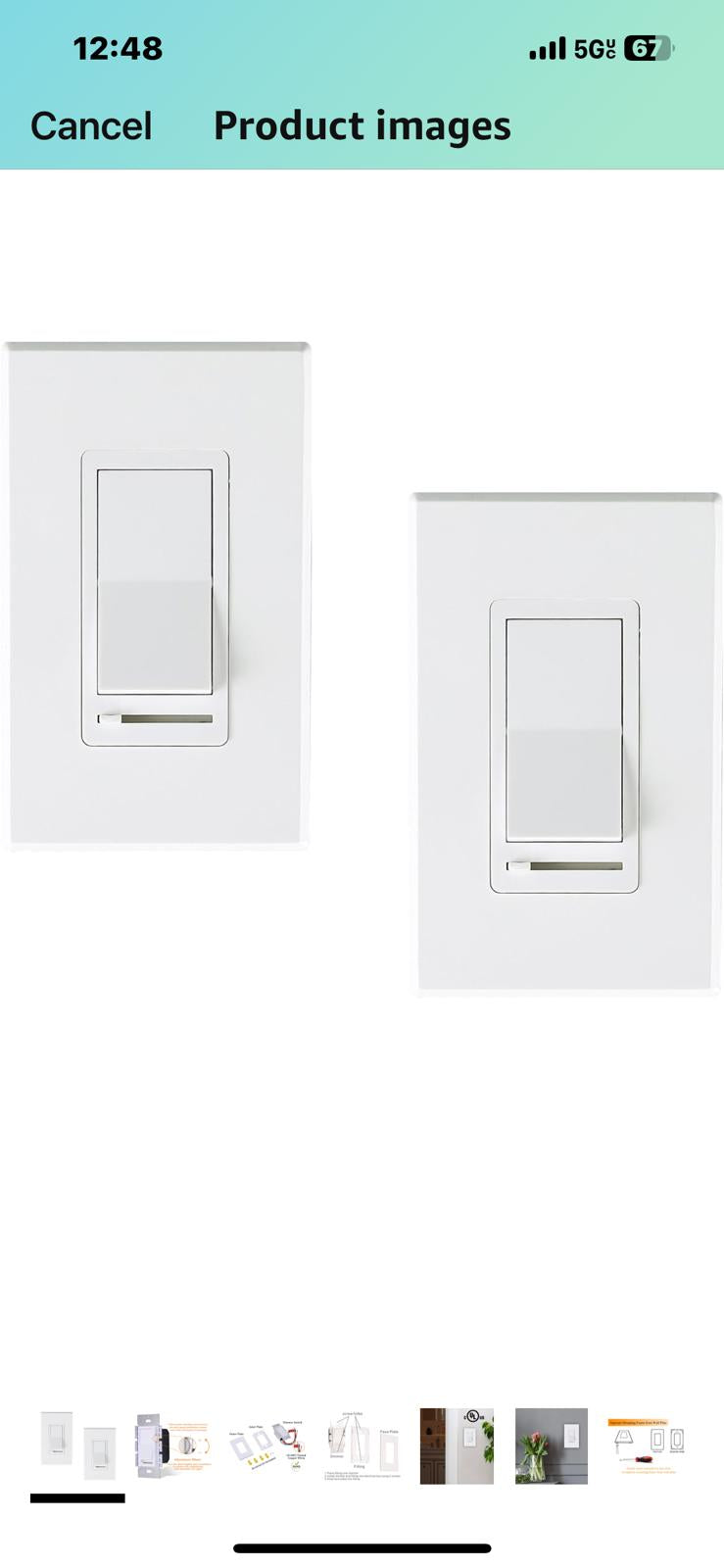 (MSRP $22.99) Cloudy Bay 2-Pack Dimmer, 3-Way/Single Pole, LED/Incandescent