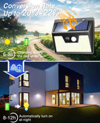 (NEW MSRP $29.99) Solar Lights Outdoor Motion Sensor 6-Pack, Waterproof