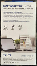 (NEW, MSRP $20) Tzumi LED Lamp with wireless phone charging