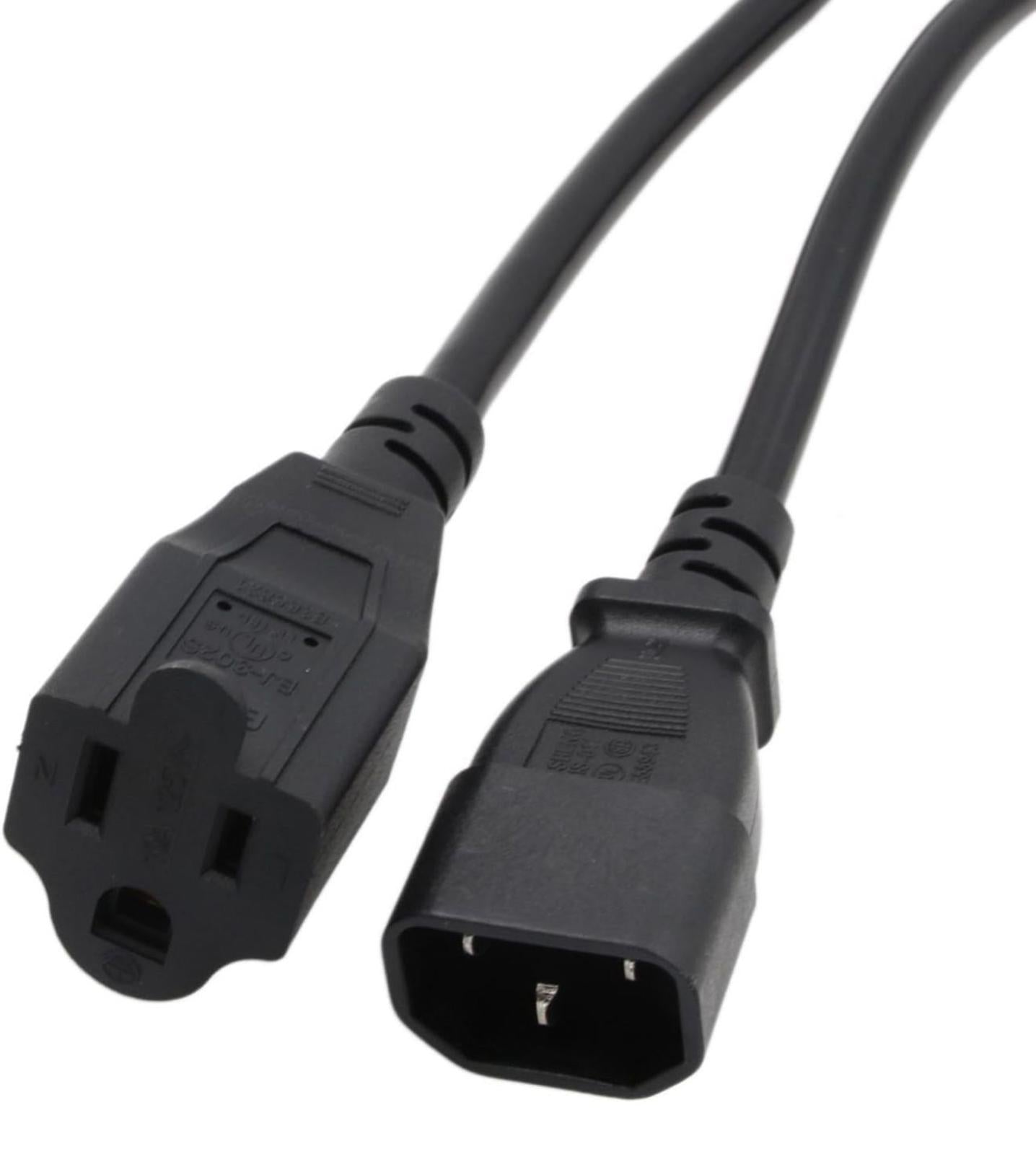 (NEW $29.95) UPS PDU Power Cord Adapters IEC320 C14 Male to NEMA 5-15R Female