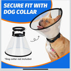 (MSRP $24.99) Supet Large Dog Cone Collar – Recovery, 14–17.5” Neck Size