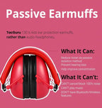 (MSRP $29.99) Kids Ear Protection Earmuffs – 23 dB Reduction, Red TacGuru 130