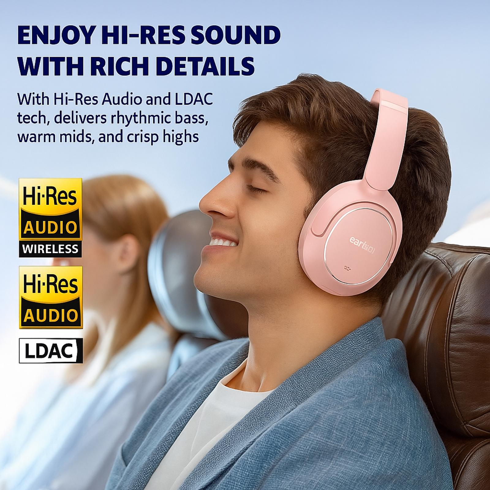 (MSRP $79.99) EarFun Wave Pro Wireless Over-Ear Headphones – ANC, LDAC, 80H 🔋
