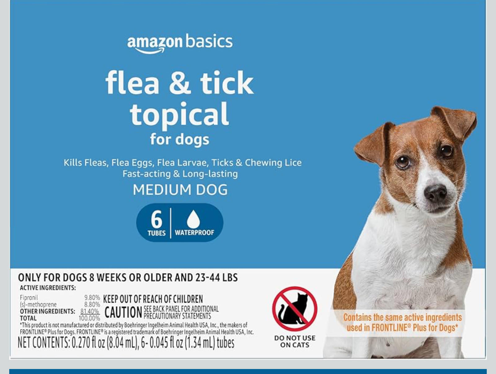 NEW MSRP $29) Amazon Basics Flea & Tick for Medium Dogs 🐶🛡️
