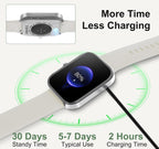 (NEW MSRP $39.99) Smartwatch – Bluetooth, Health Tracking & Custom Faces (WHITE)