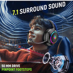 (MSRP $49.99) Tatybo WT01 Wireless Gaming Headset – 7.1 Surround, Dual Wireless
