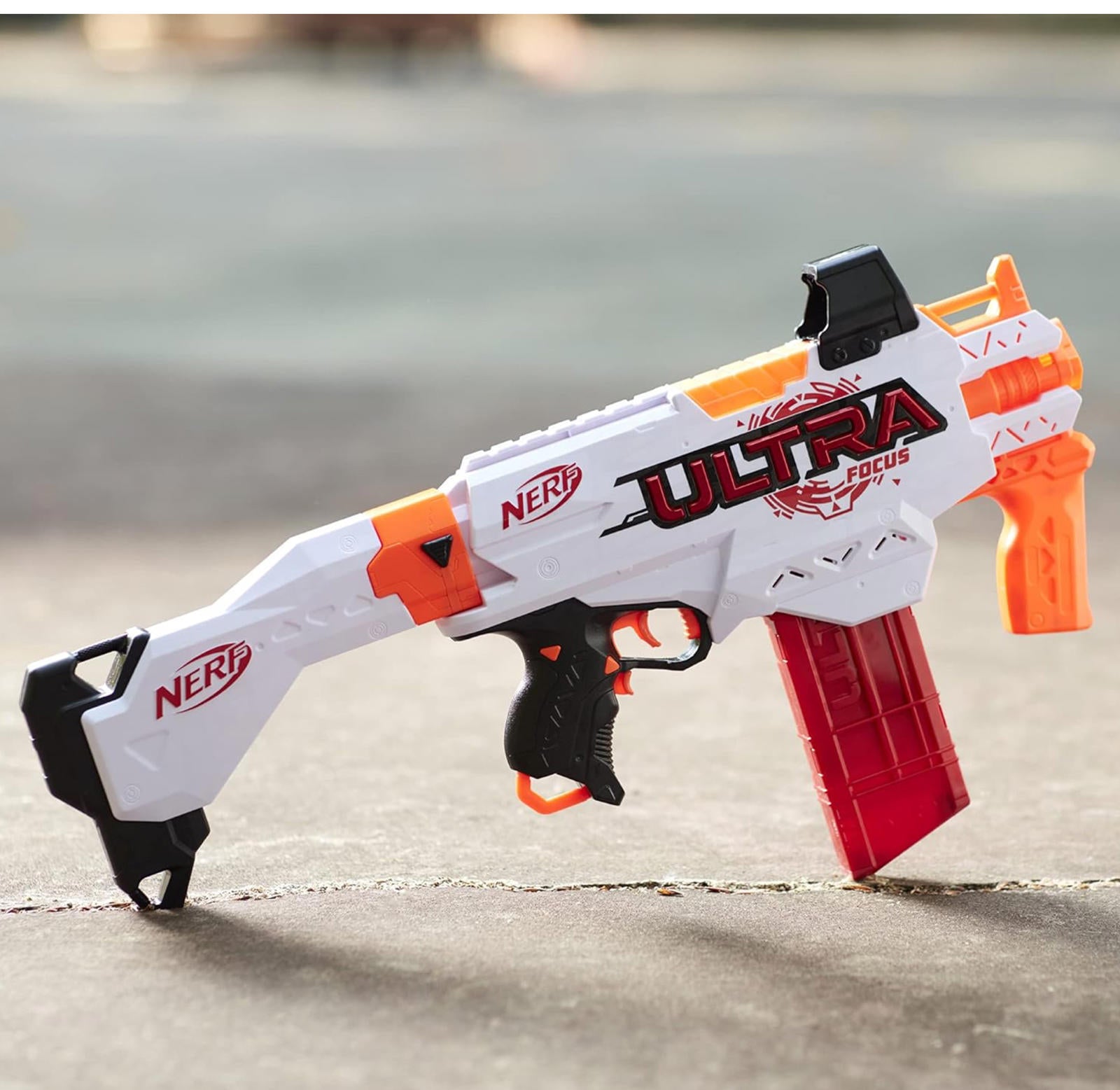 (MSRP $34.99) NERF Ultra Focus Motorized Blaster 10‑Ultra AccuStrike Dart Clip