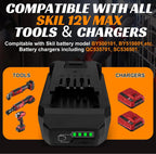 (MSRP $49.99) PWRCORE 12V 6.0Ah Lithium-Ion Battery – fits SKIL tools