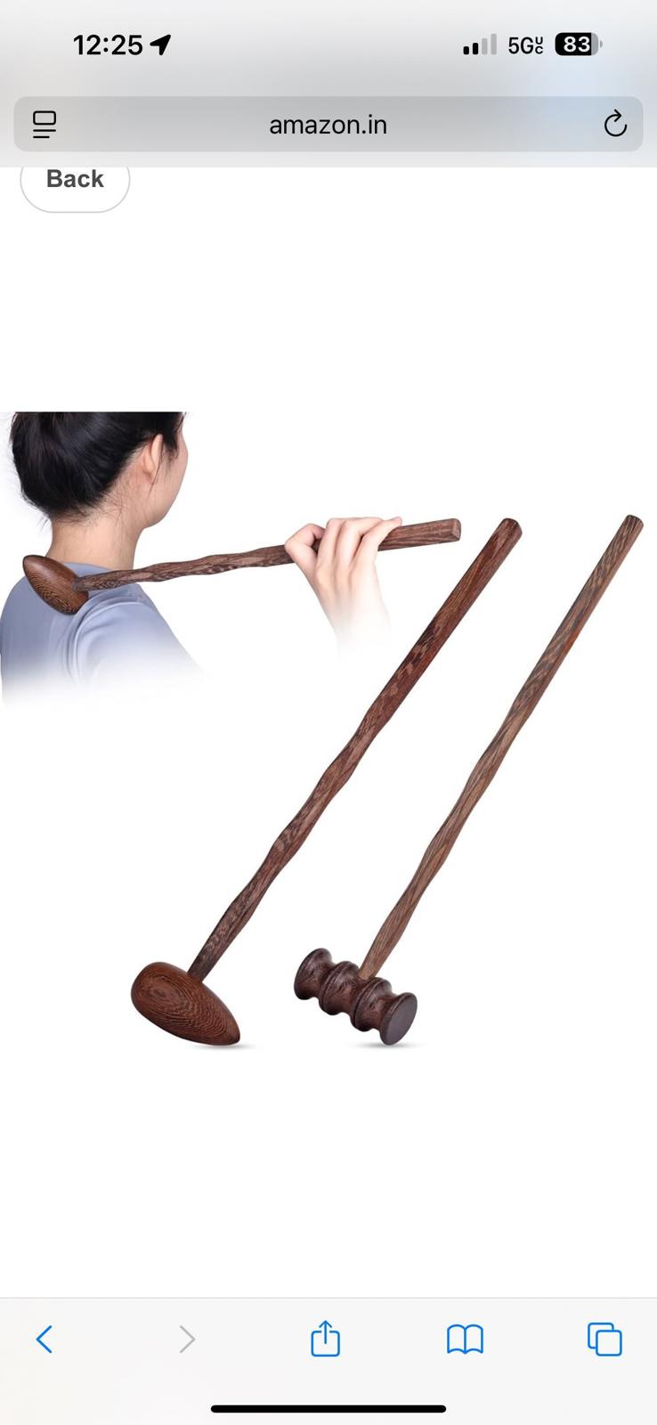 (NEW MSRP 39.95) Back Massager, 2 Style Wood Self Massage Tools for Back Neck