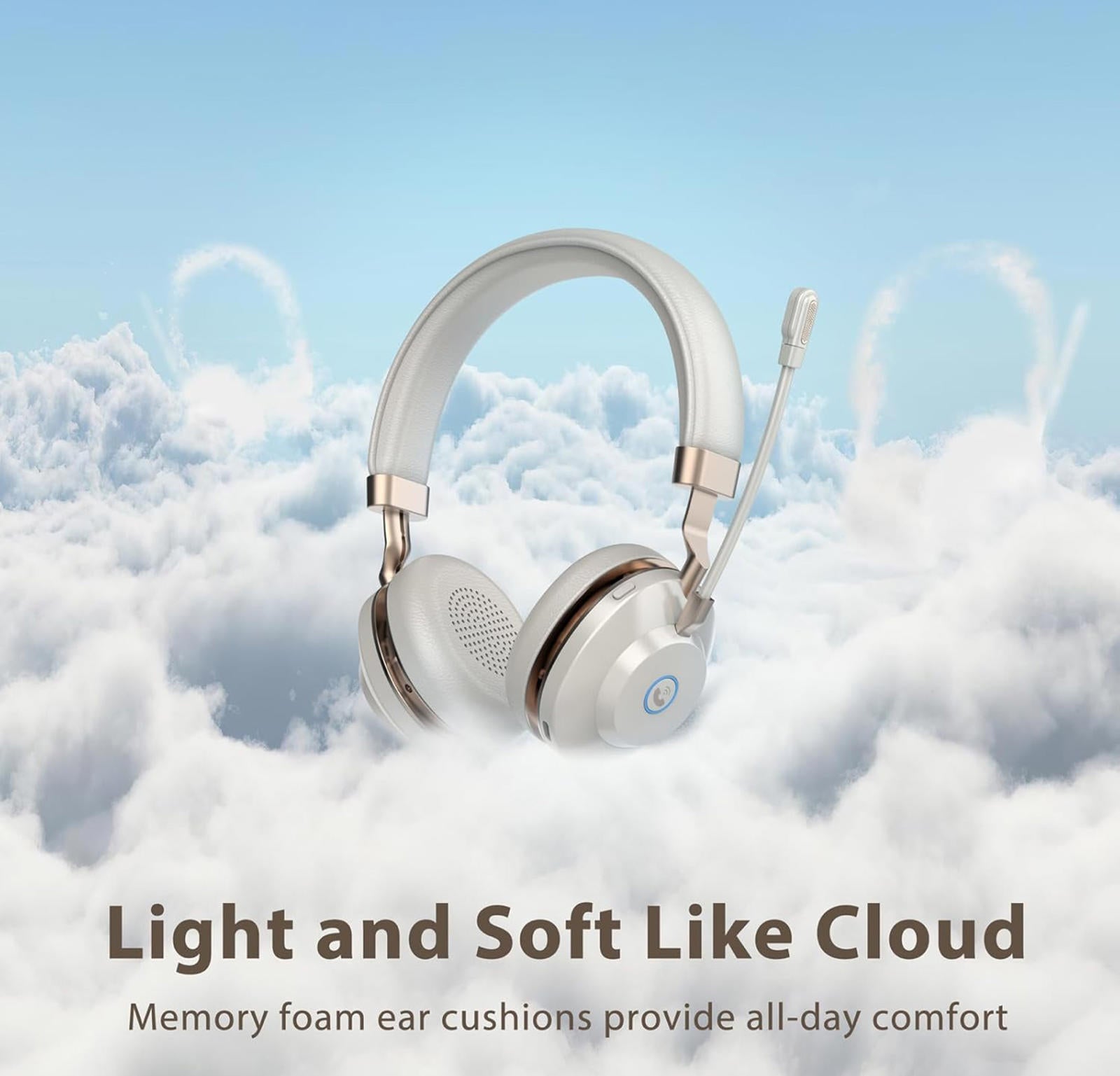 (NEW MSRP $59.99) 🎧 Wireless Over-Ear Headphones w/ Mic & 65hr Battery