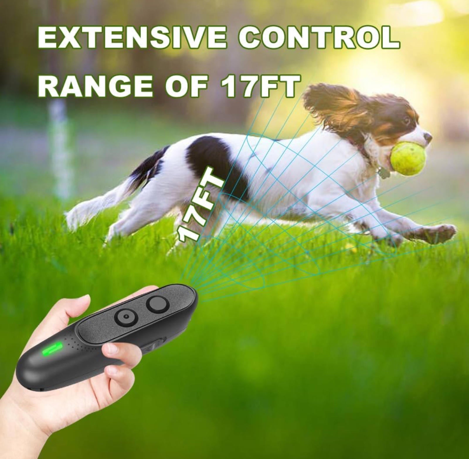(MSRP $21.99)Ultrasonic Rechargeable Dog Bark Control Device,Handheld, LED Alert