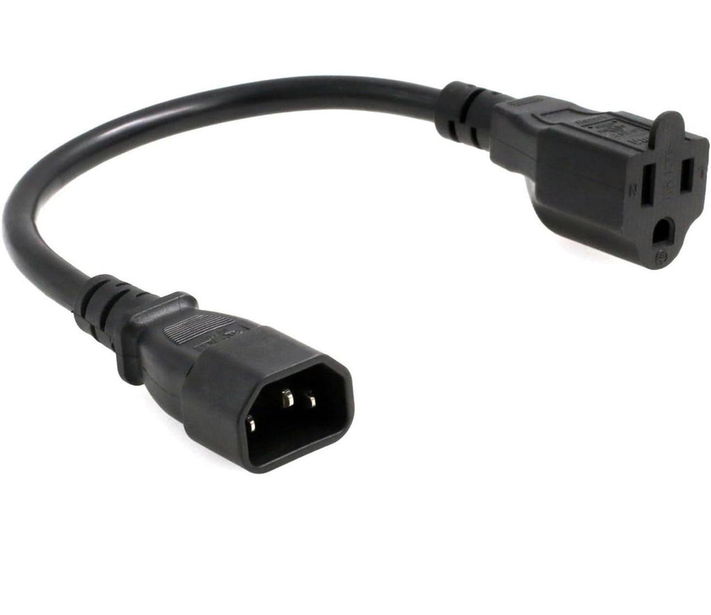 (NEW $29.95) UPS PDU Power Cord Adapters IEC320 C14 Male to NEMA 5-15R Female