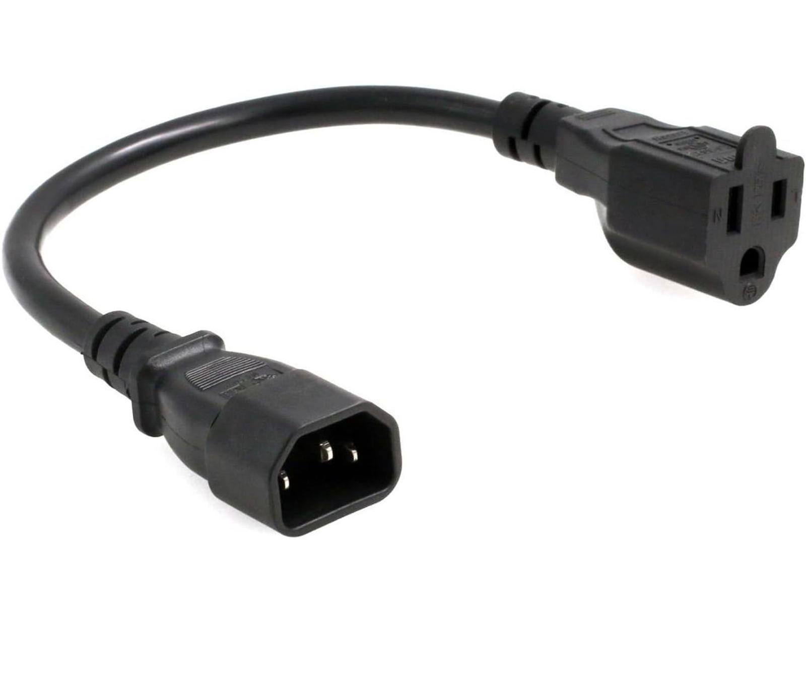 (NEW $29.95) UPS PDU Power Cord Adapters IEC320 C14 Male to NEMA 5-15R Female