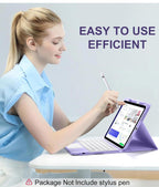 (NEW MSRP $32.28) iPad 10th/11th Gen Keyboard Case (Purple), 7-Color Backlit