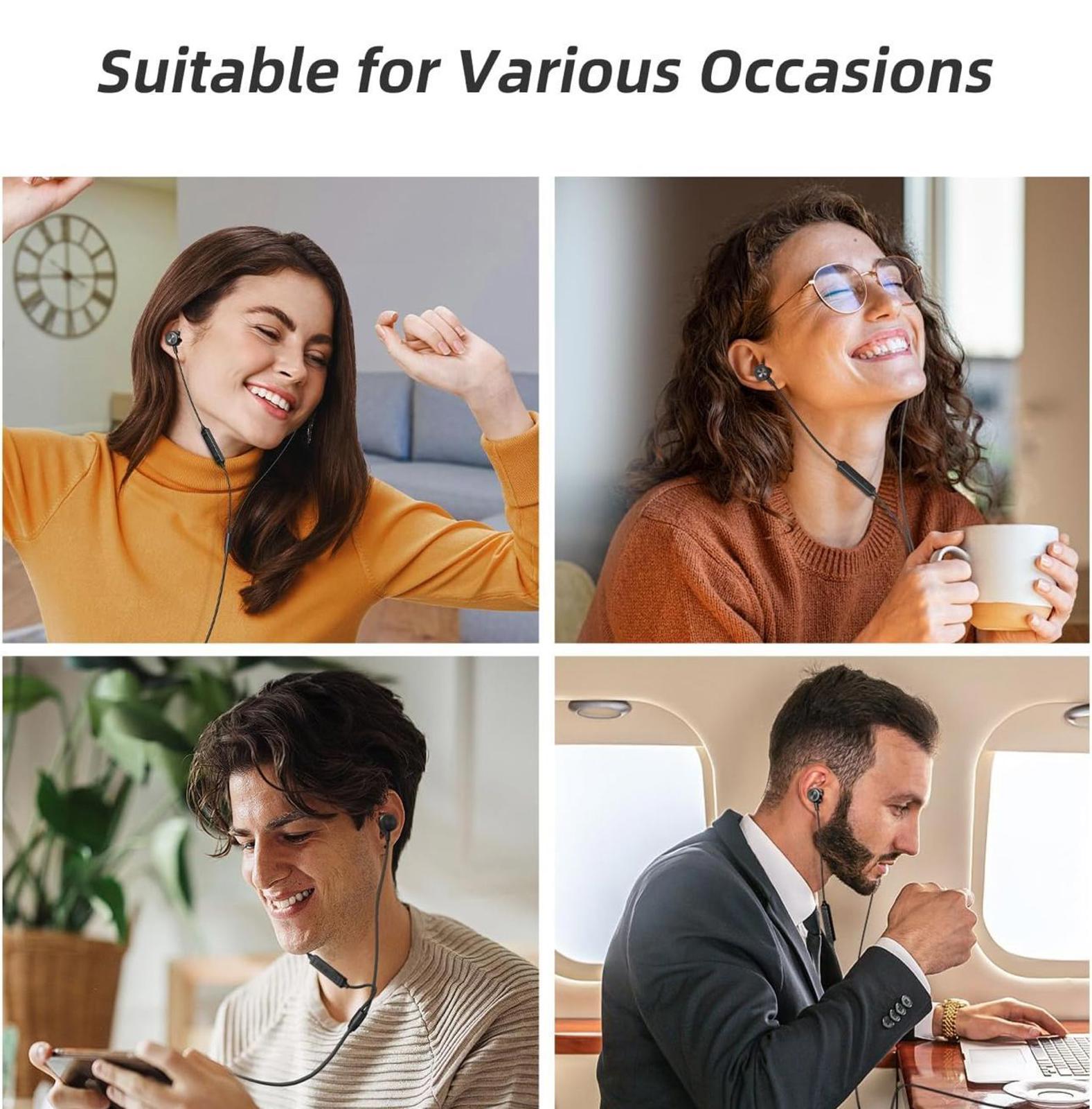 (NEW MSRP $15.99) MORMOQUE EP-06 USB-C Earbuds, HD Mic u0026 Noise-Cancelling