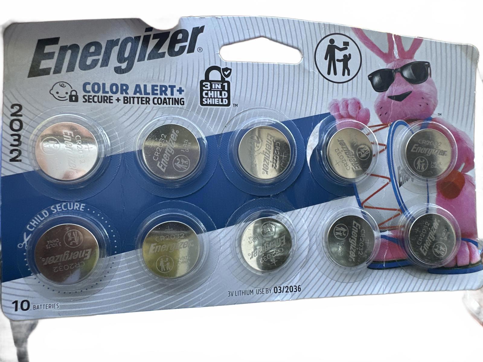 (NEW, Sealed) 10 pack Energizer CR2032 Batteries (expiry 03/2036)