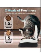 (NEW MSRP $24.99) Pawise 2 meal, 48 hour, automatic pet feeder with chiller mats