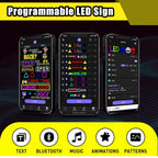 (NEW MSRP $39.99) Programmable LED Sign – Flexible, Bluetooth App, Animated 🚗💬