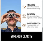 (MSRP $29.99) Gorilla Grip 10×25 Compact Binoculars – Shock-Resistant