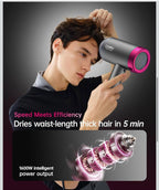 (MSRP $49.99) CONFU Ionic Hair Dryer 1600W – Lightweight Fast-Dry Blow Dryer