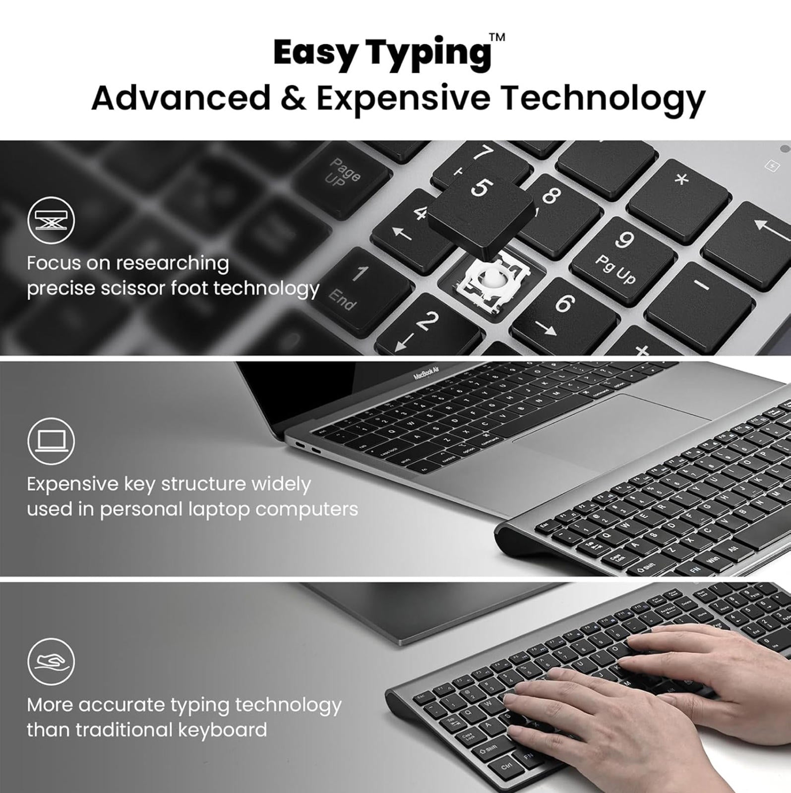 NEW MSRP $29.99) cimetech EasyTyping KF10 Wireless Keyboard & Mouse Combo