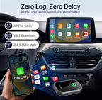 (MSRP $49.99) Wireless CarPlay Adapter – Plug & Play, Zero Latency