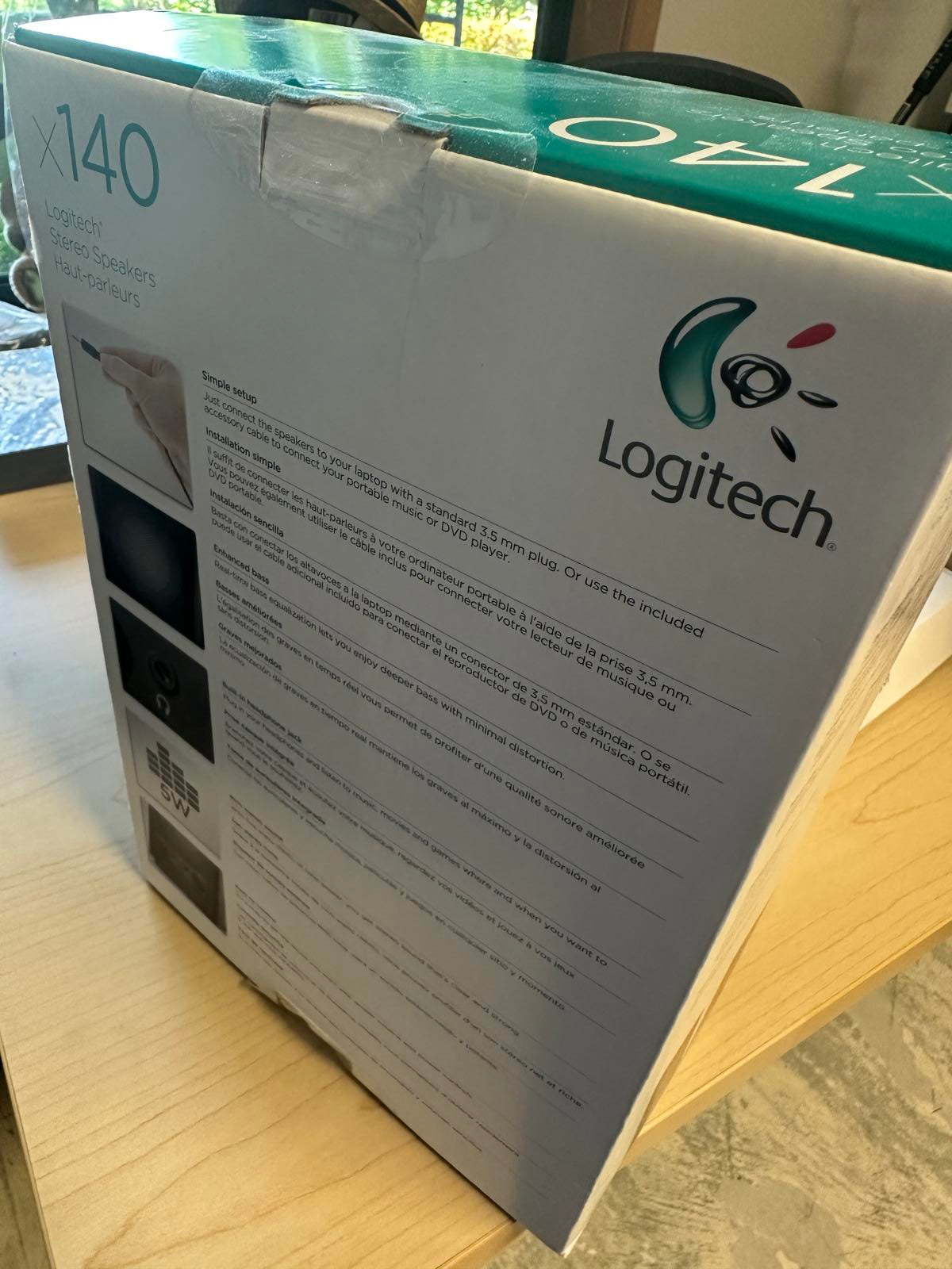 (MSRP $44.99) Logitech X-140 2.0 Stereo Speakers – Clear Audio, Compact Design