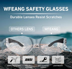 (NEW MSRP $59.99) 30 pairs of ANSI‑Rated Safety Glasses – Wraparound Clear Lens